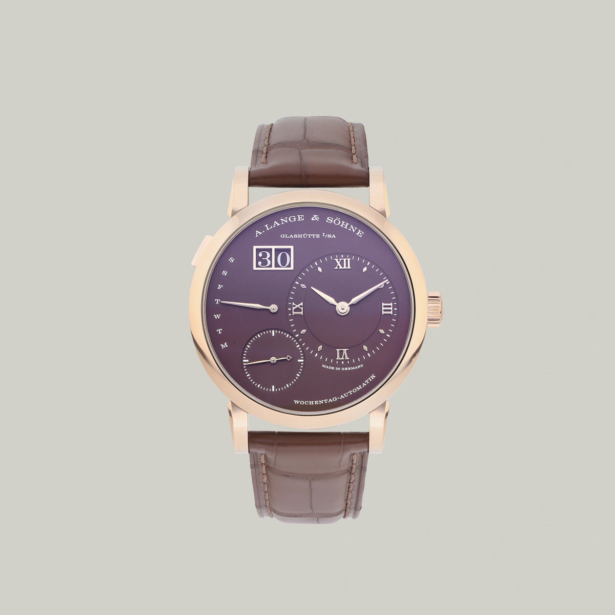 A. Lange & Söhne Daymatic Ref. 320.050 18k honeygold limited edition brown dial