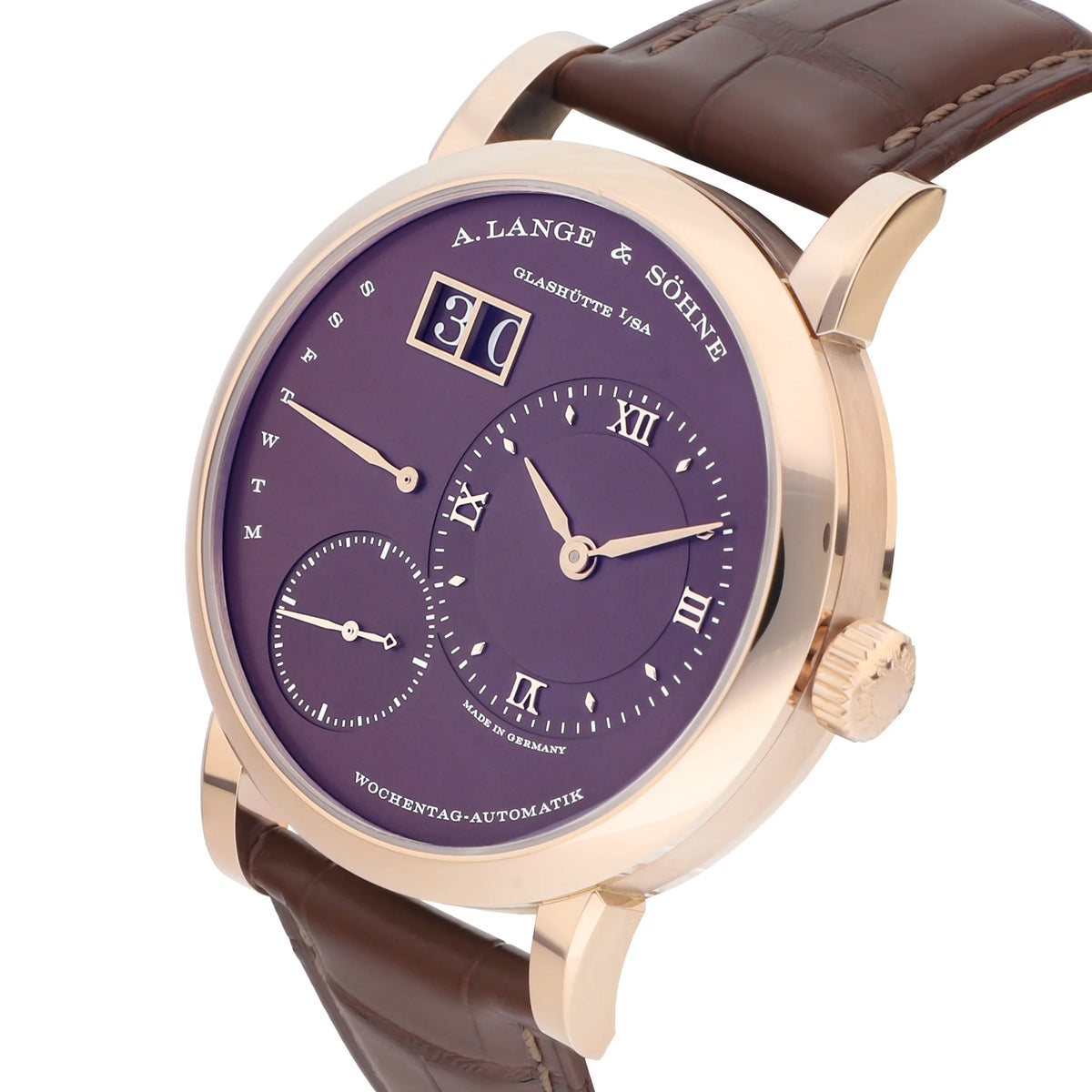 A. Lange & Söhne Daymatic Ref. 320.050 18k honeygold limited edition brown dial