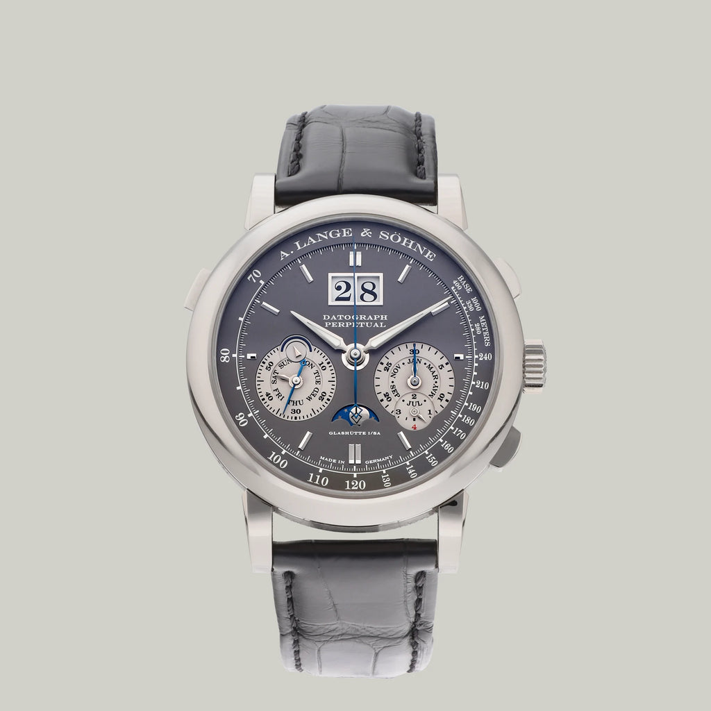 A Lange & Söhne Datograph Perpetual Ref. 410.038 E white gold grey dial