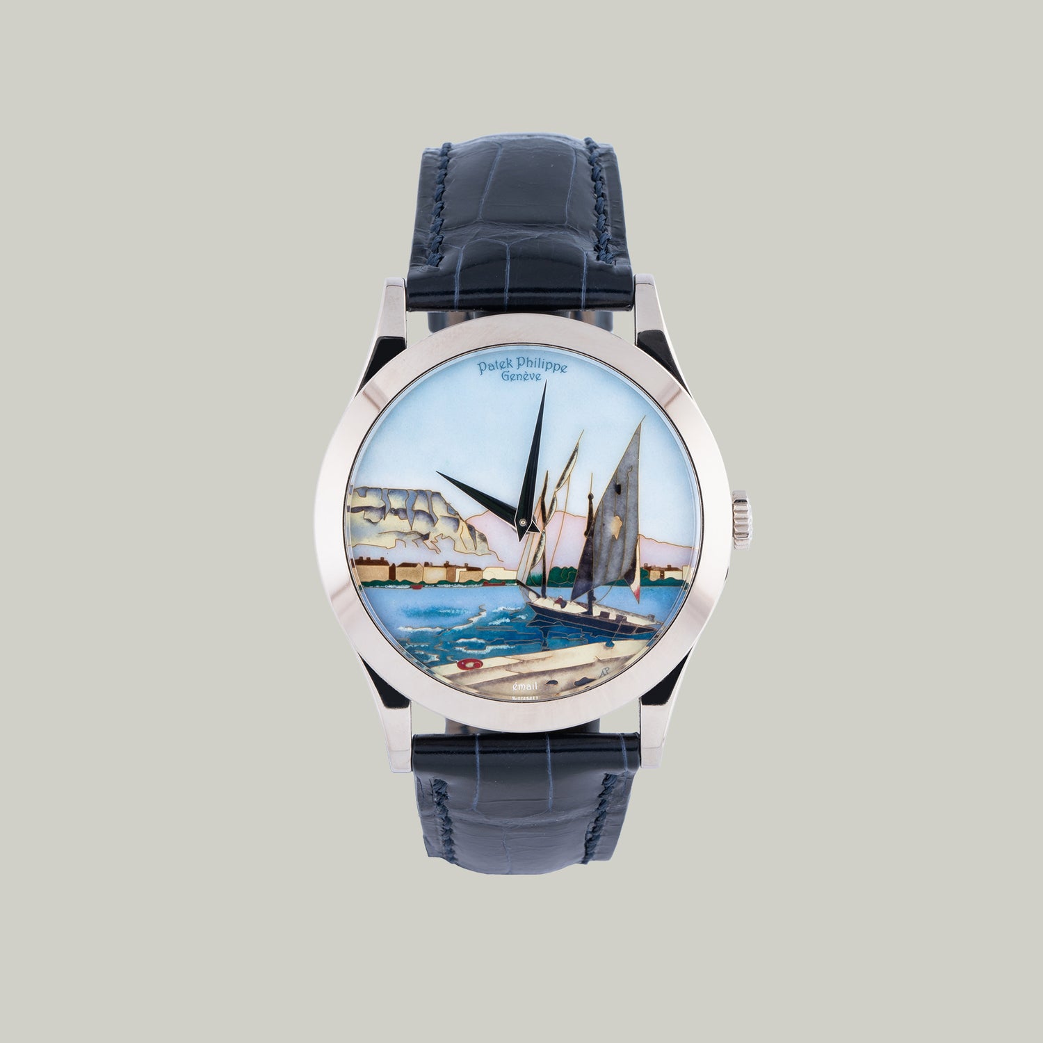 Calatrava Ref. 5089G-035 175th Anniversary "Lake Geneva Barques" by Anita Porchet