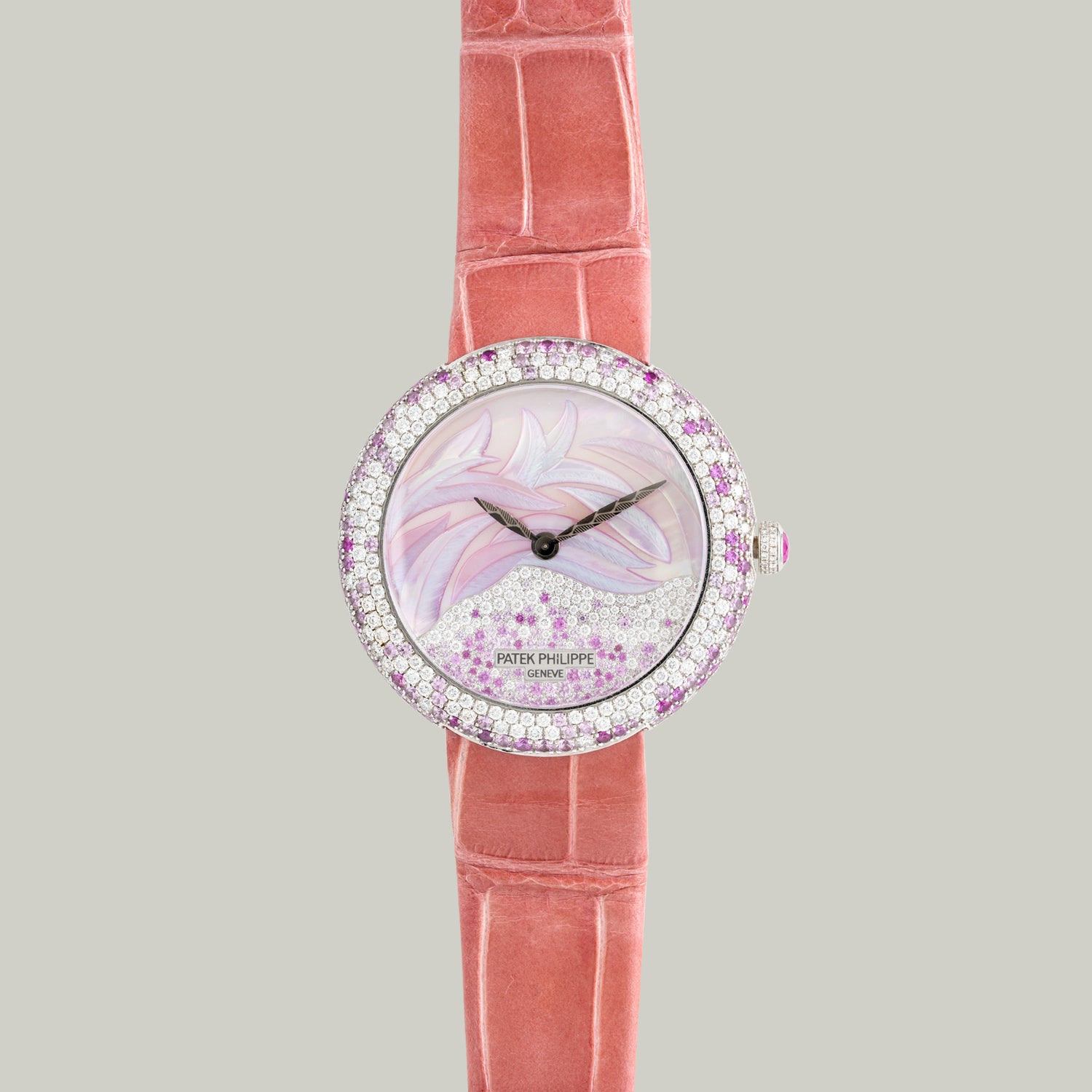 Calatrava Ref. 4899/900G-001 Diamond & "Pink MOP" Dial