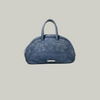 Leather Fleur Cross Patch Bowling Bag