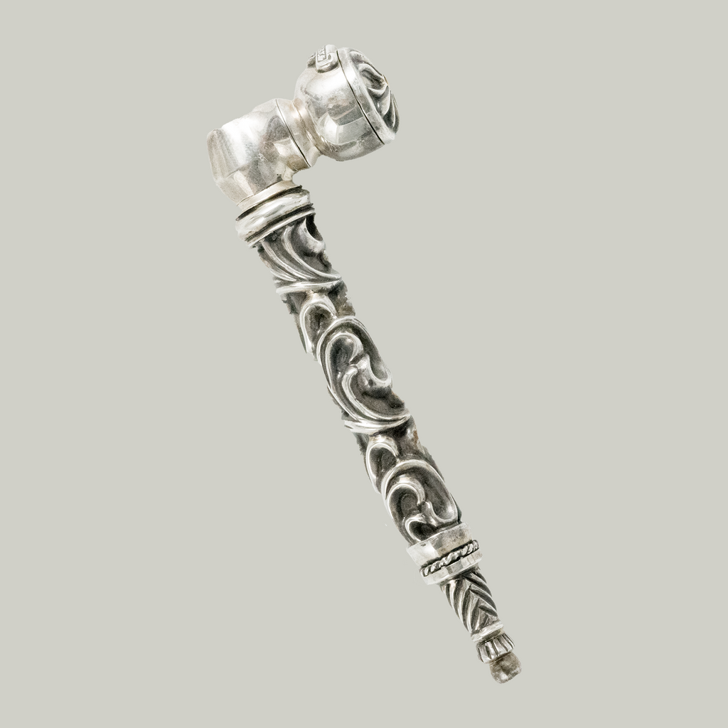 Silver Filigree Smoking Pipe