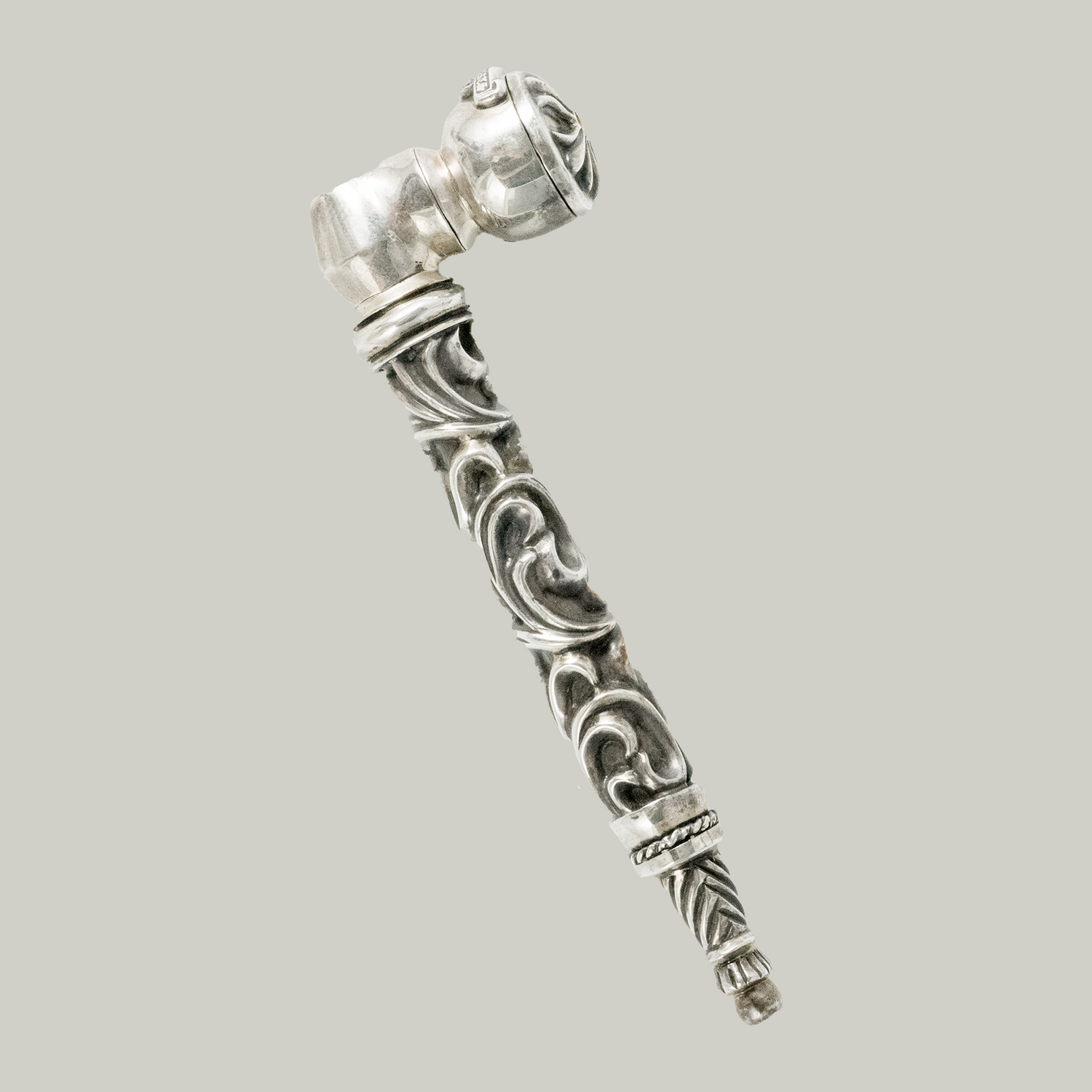Silver Filigree Smoking Pipe