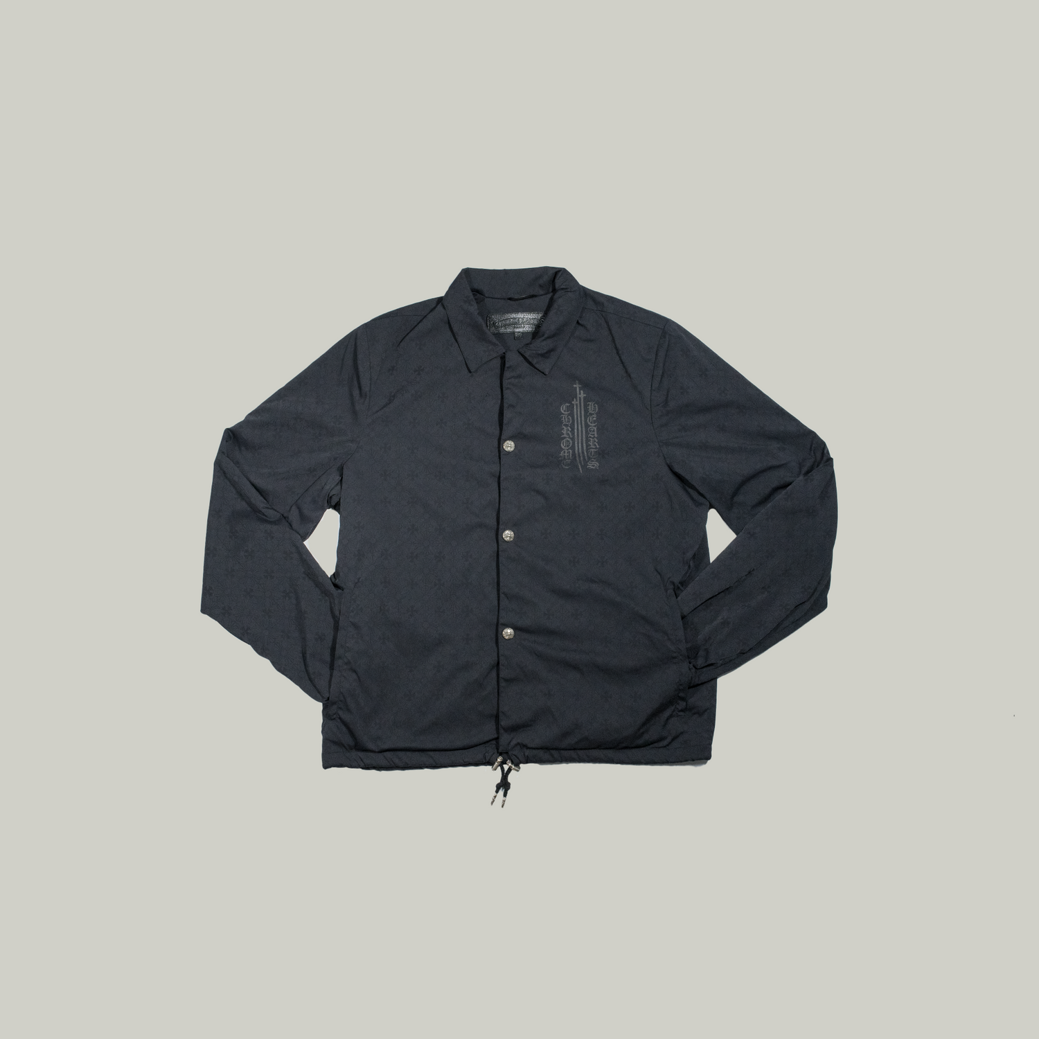 Monogram Cross Pattern Script Logo Jacket