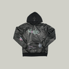 Matty Boy Hand-Painted Cross Patch Leather Hoodie