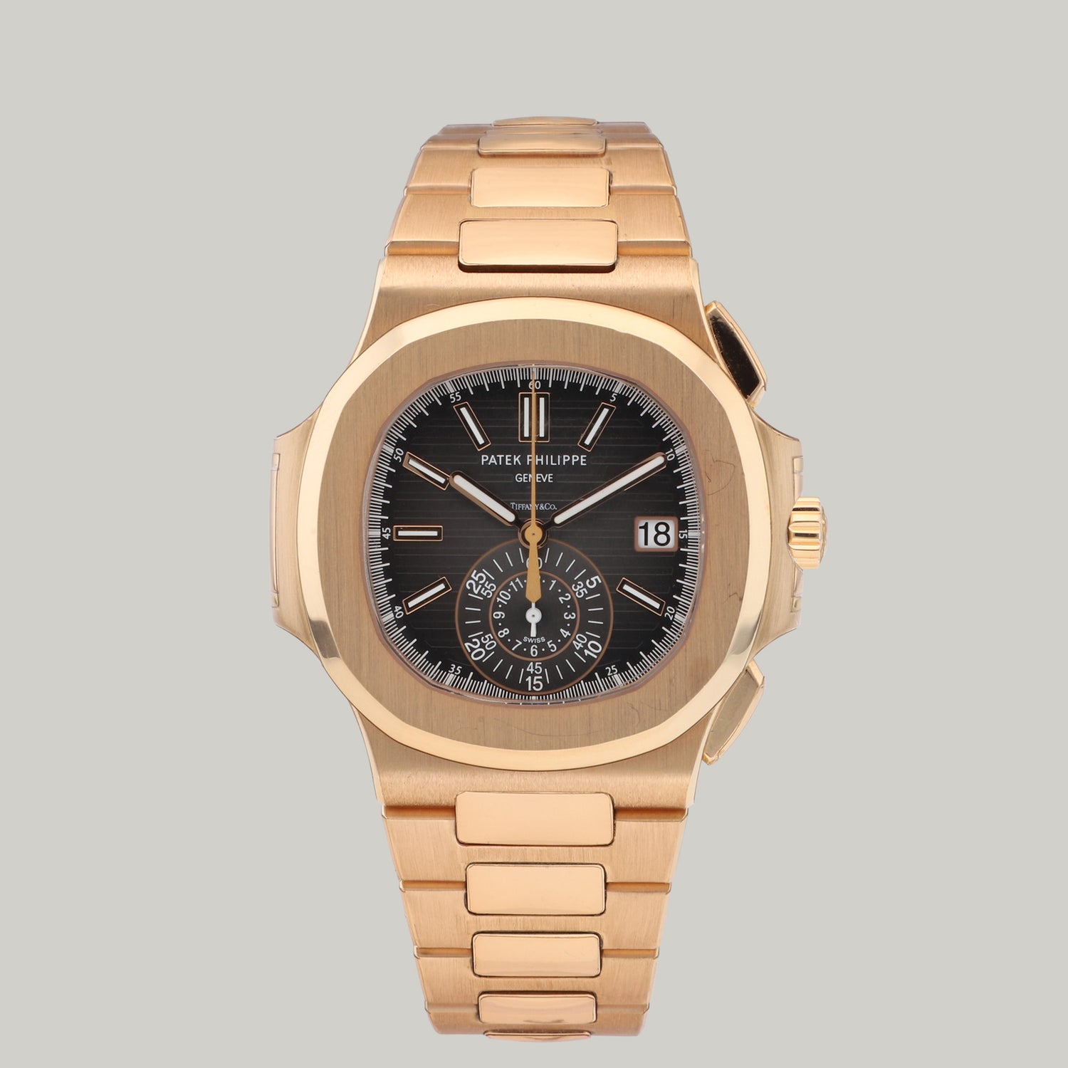 Nautilus Flyback Chronograph Ref. 5980/1R Double Signed Tiffany & Co.