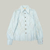 Ladies Blue Leather Shirt