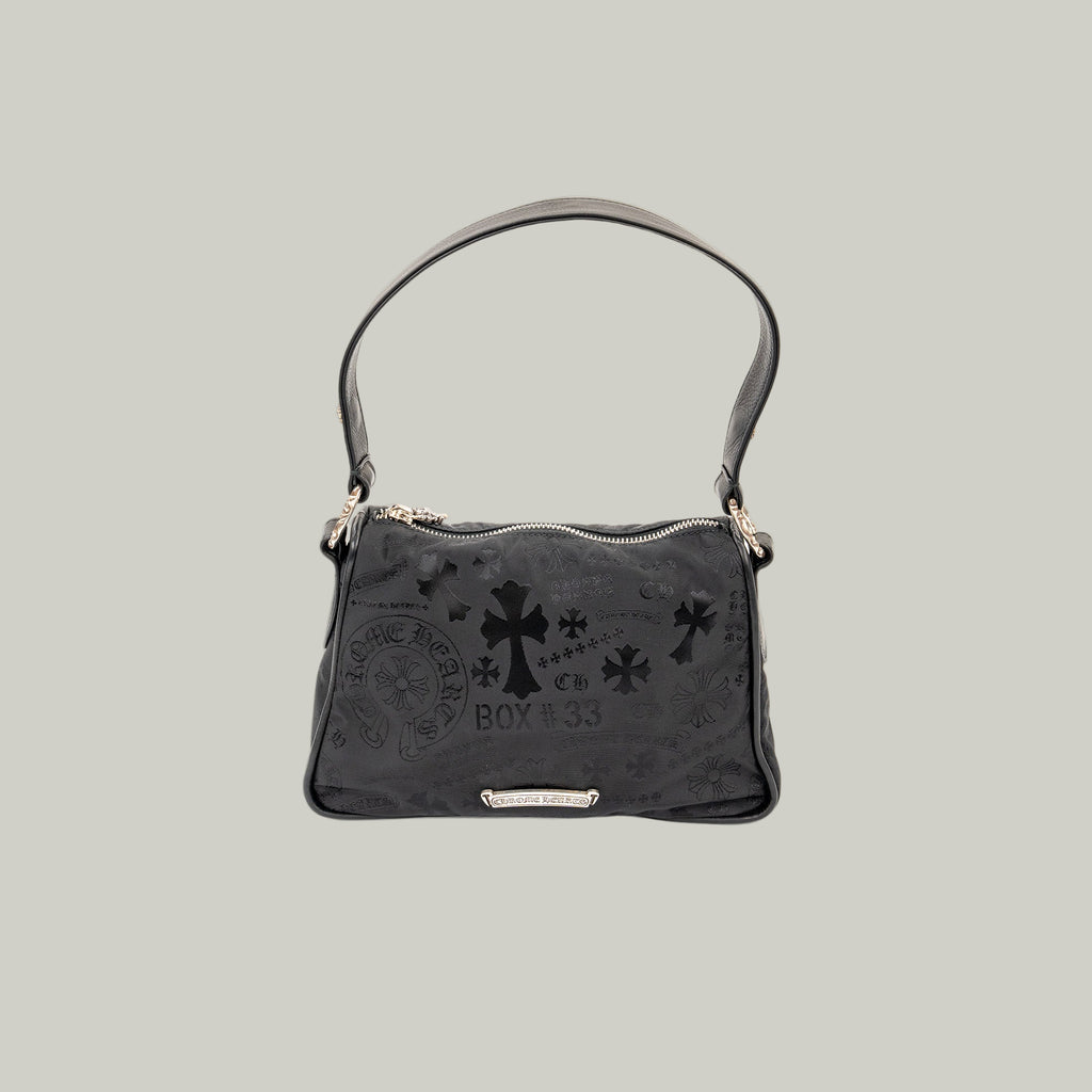 Stencil Pattern Chicken Nugget Small Nylon Shoulder Bag