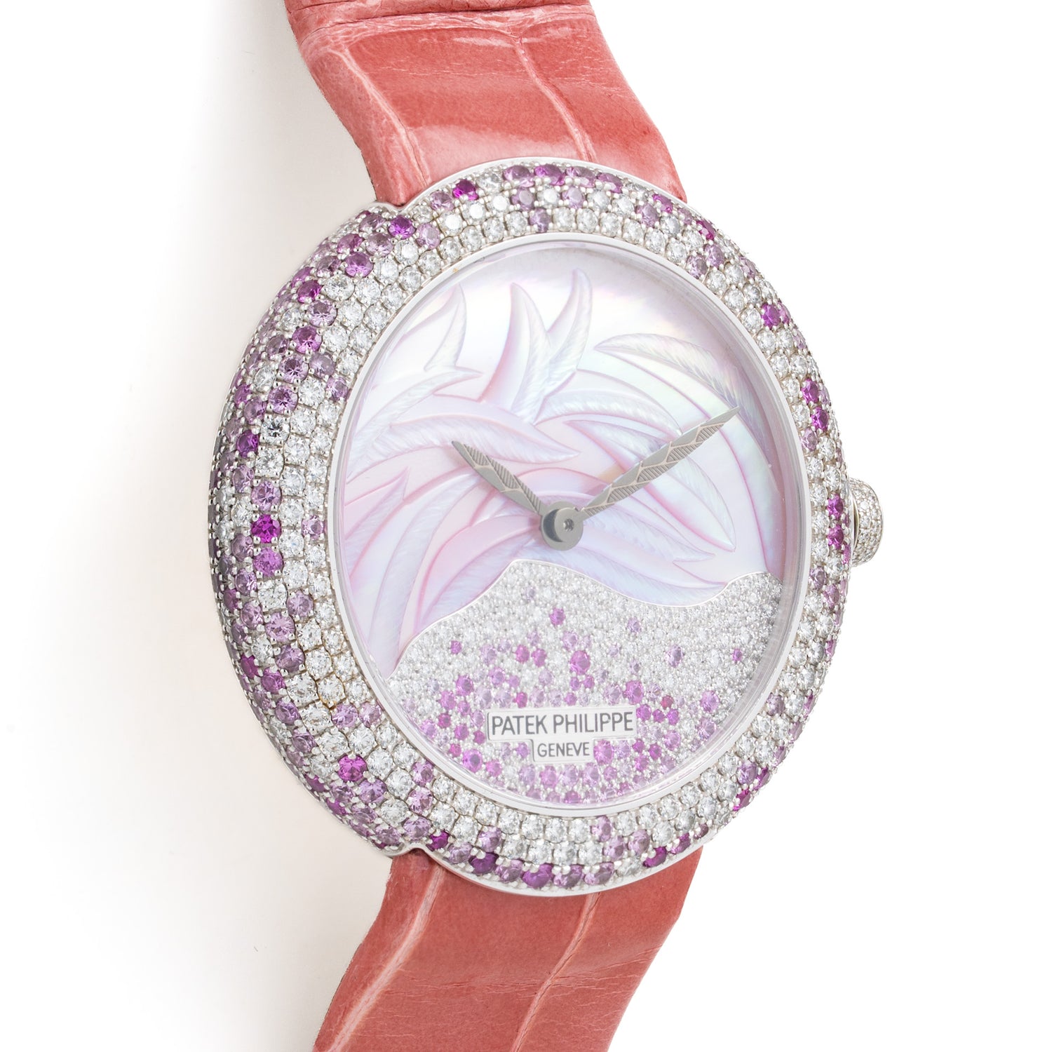 Calatrava Ref. 4899/900G-001 Diamond & "Pink MOP" Dial