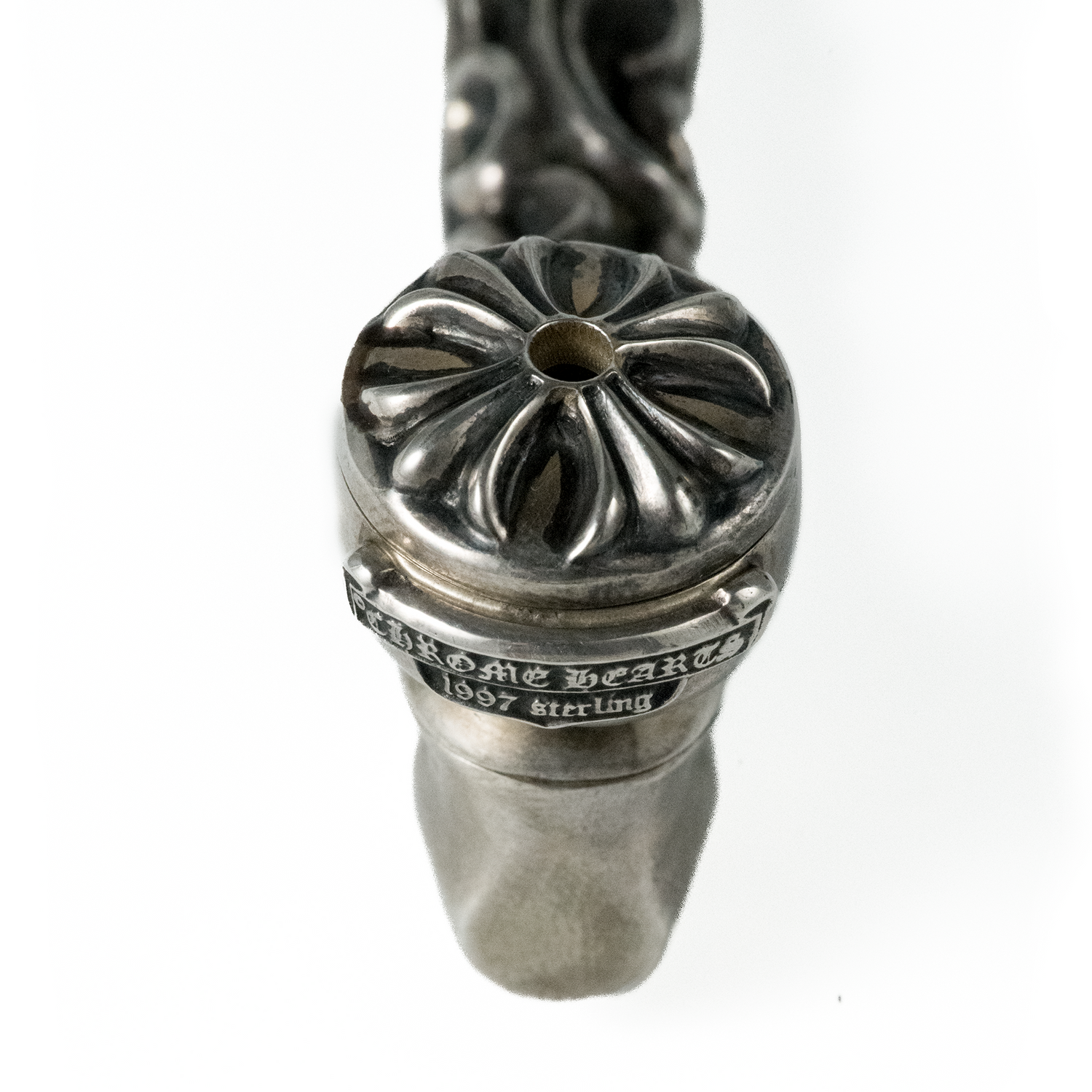 Silver Filigree Smoking Pipe
