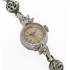 Omega Manual Winding Silver Floral Watch
