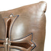 Brown Leather Pillow Small