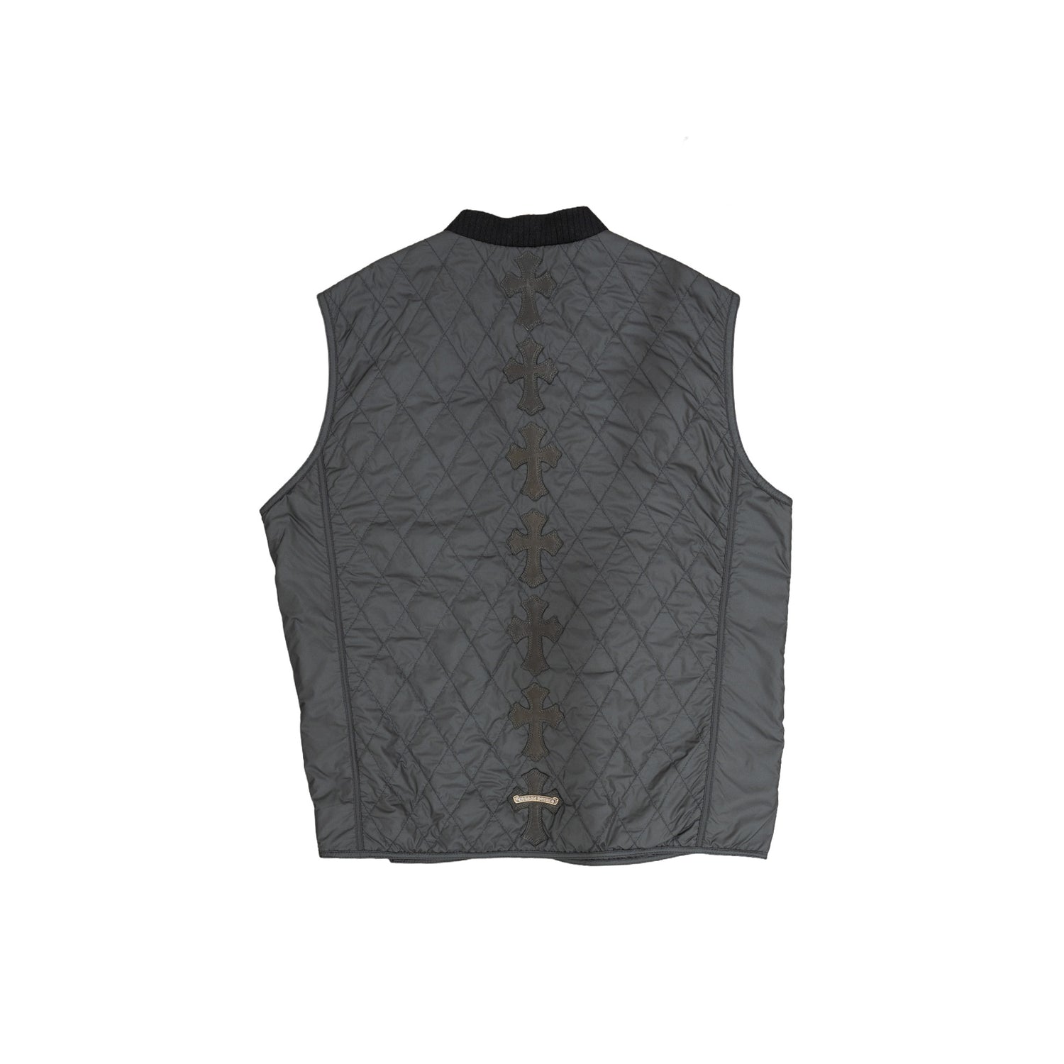 Papa Back Cross Patches Quilted Vest
