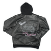 Matty Boy Hand-Painted Cross Patch Leather Hoodie