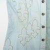 Ladies Blue Leather Shirt