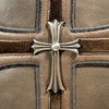 Brown Leather Pillow Small
