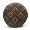 Brown Leather Sitting Stool Cross Patch