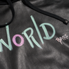 Matty Boy Hand-Painted Cross Patch Leather Hoodie