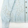 Ladies Blue Leather Shirt