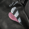Matty Boy Hand-Painted Cross Patch Leather Hoodie