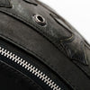 Brown Leather Sitting Stool Cross Patch