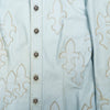 Ladies Blue Leather Shirt