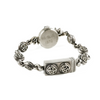 Omega Manual Winding Silver Floral Watch