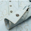 Ladies Blue Leather Shirt