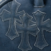 Leather Fleur Cross Patch Bowling Bag
