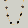 Vintage Alhambra 10P Onyx Necklace VCARA42700