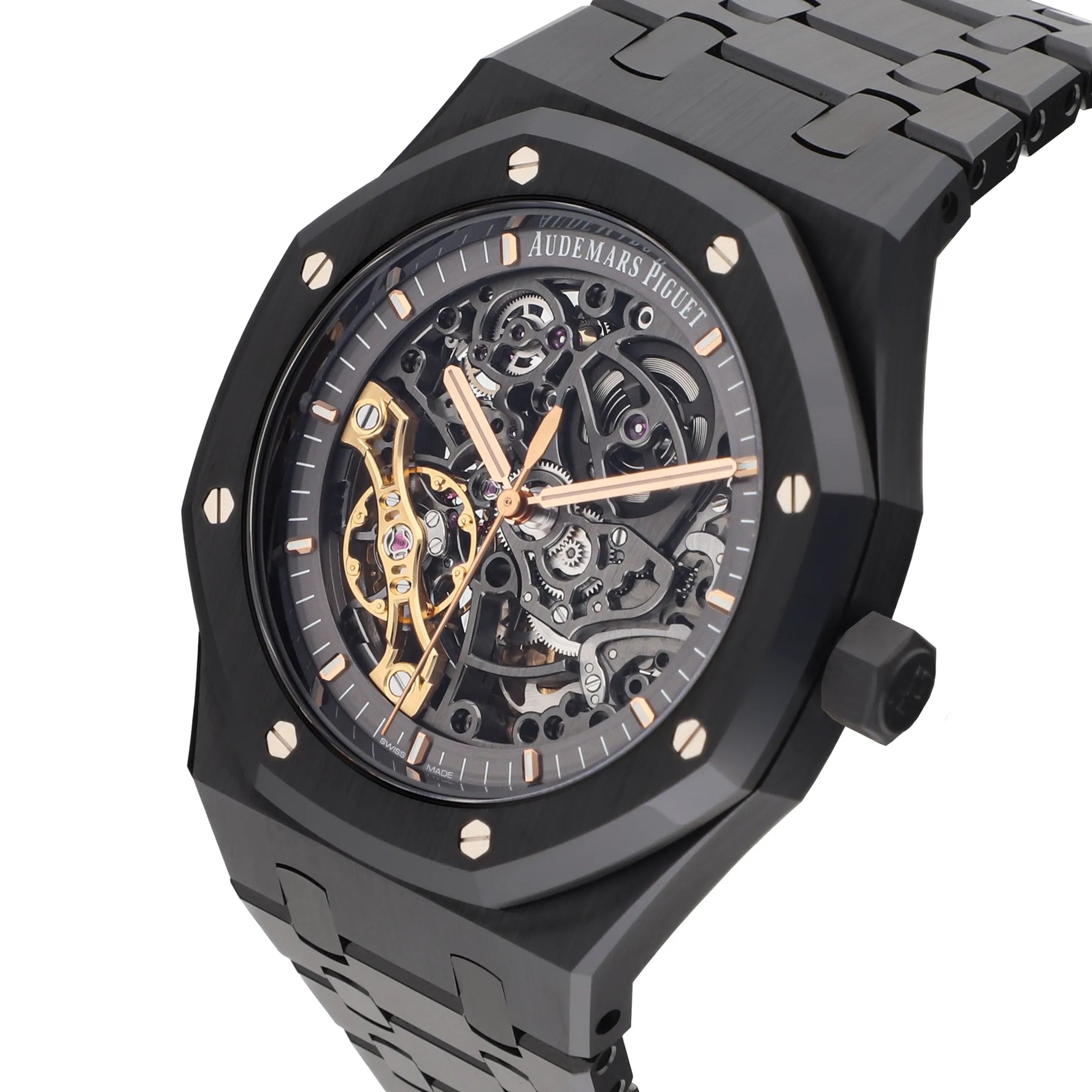 Audemars Piguet Royal Oak Ref. 15416CE.OO. 1225CE.01 black ceramic openworked dial