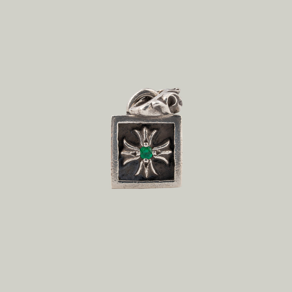 Frame Emerald Cross Pendant