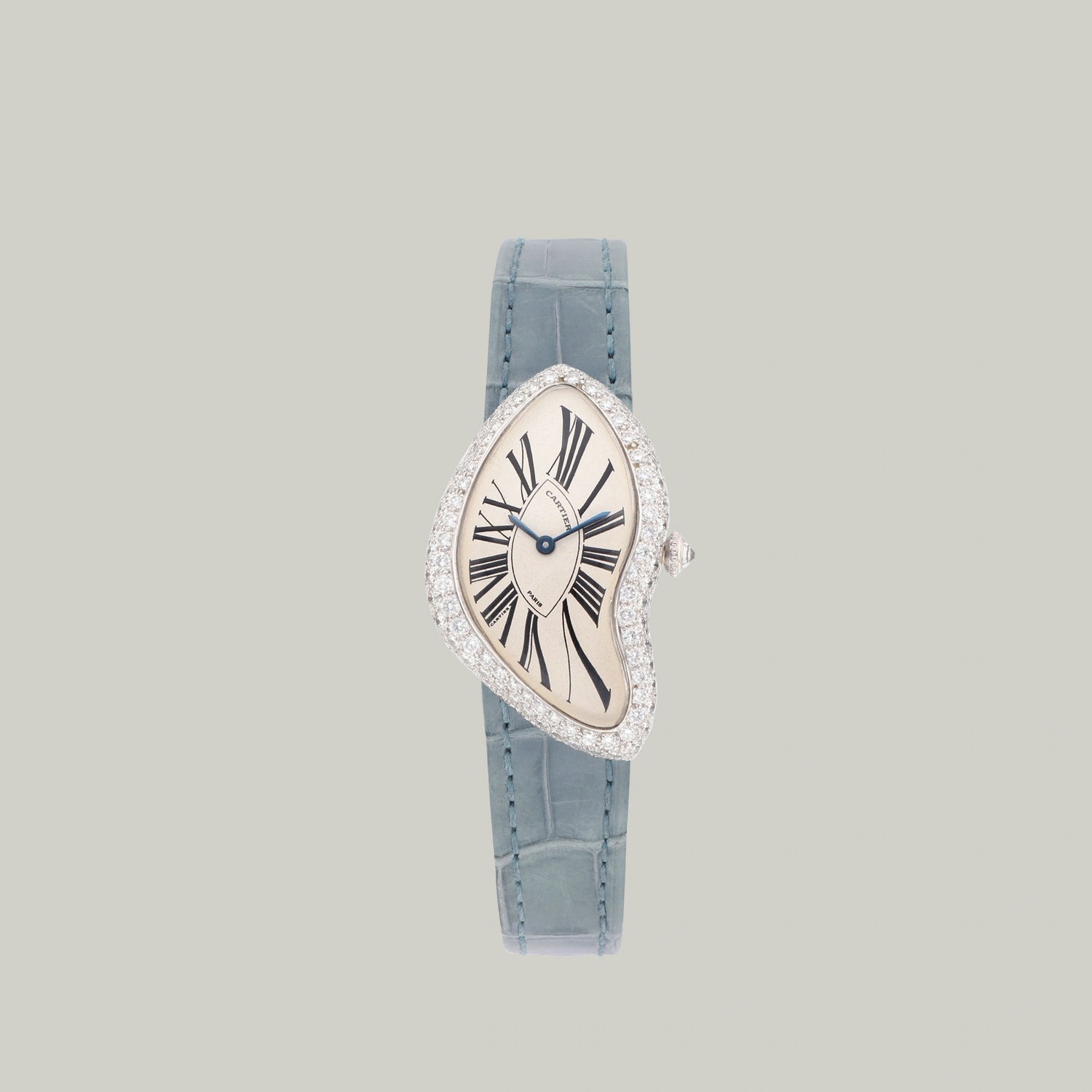 Cartier Crash Paris pave-set diamond bezel