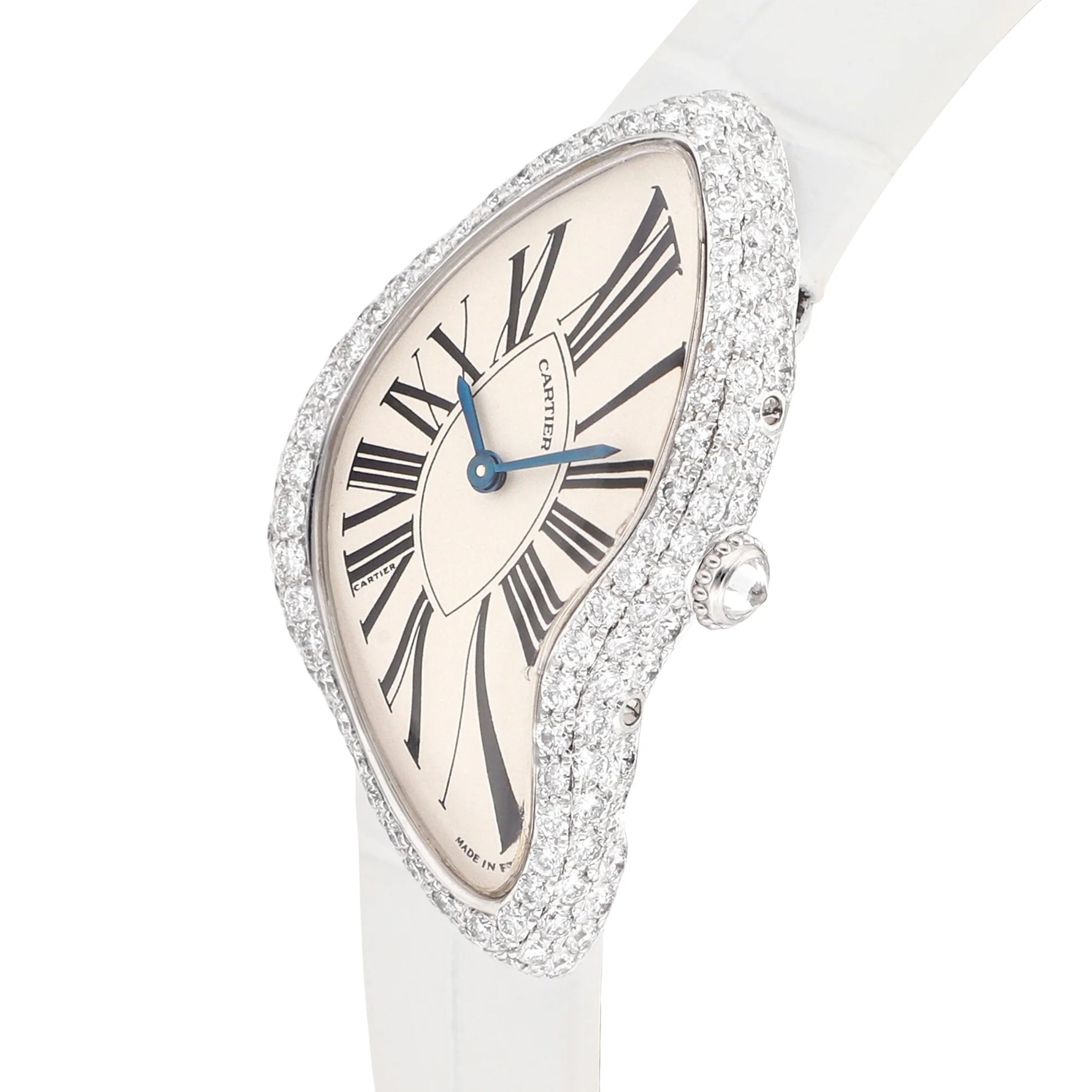 Cartier Crash Ref. 2774 18k white gold diamond bezel