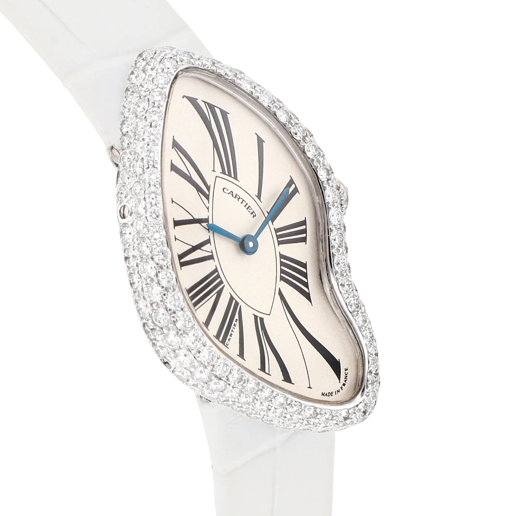 Cartier Crash Ref. 2774 18k white gold diamond bezel