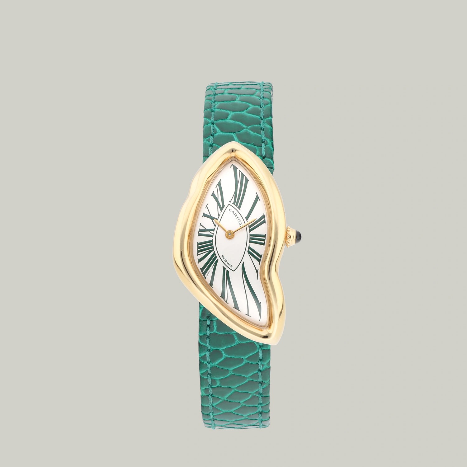 Cartier Crash Ref. WGCH0099 "New Special Order" 18k yellow gold green roman numerals