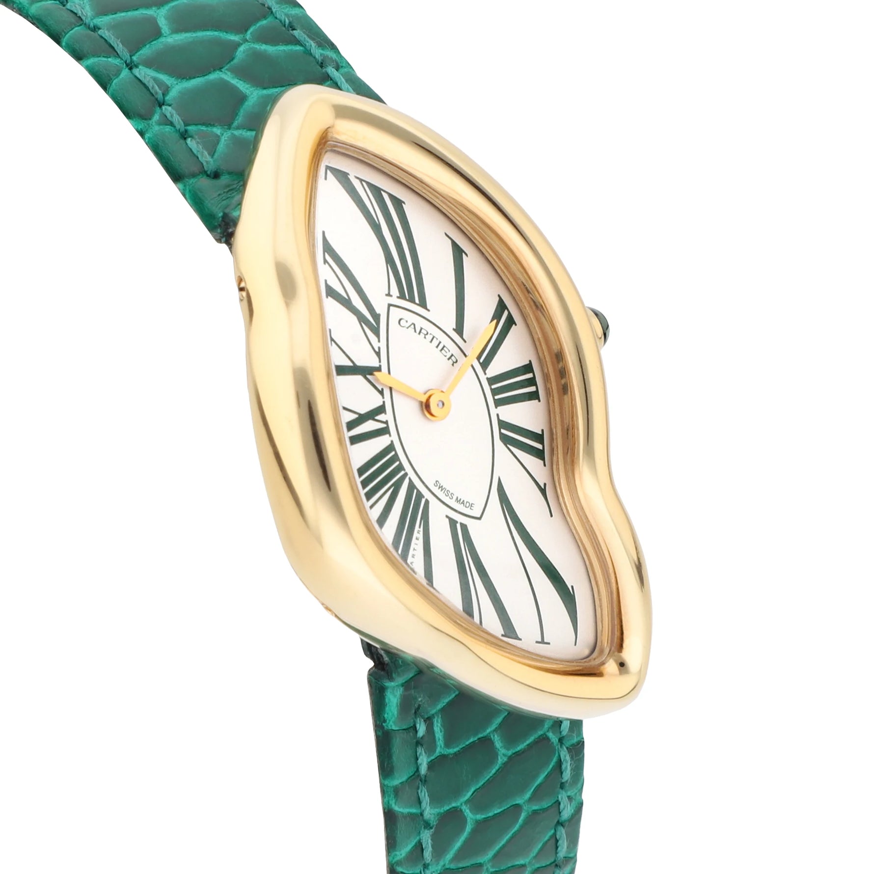 Cartier Crash Ref. WGCH0099 "New Special Order" 18k yellow gold green roman numerals