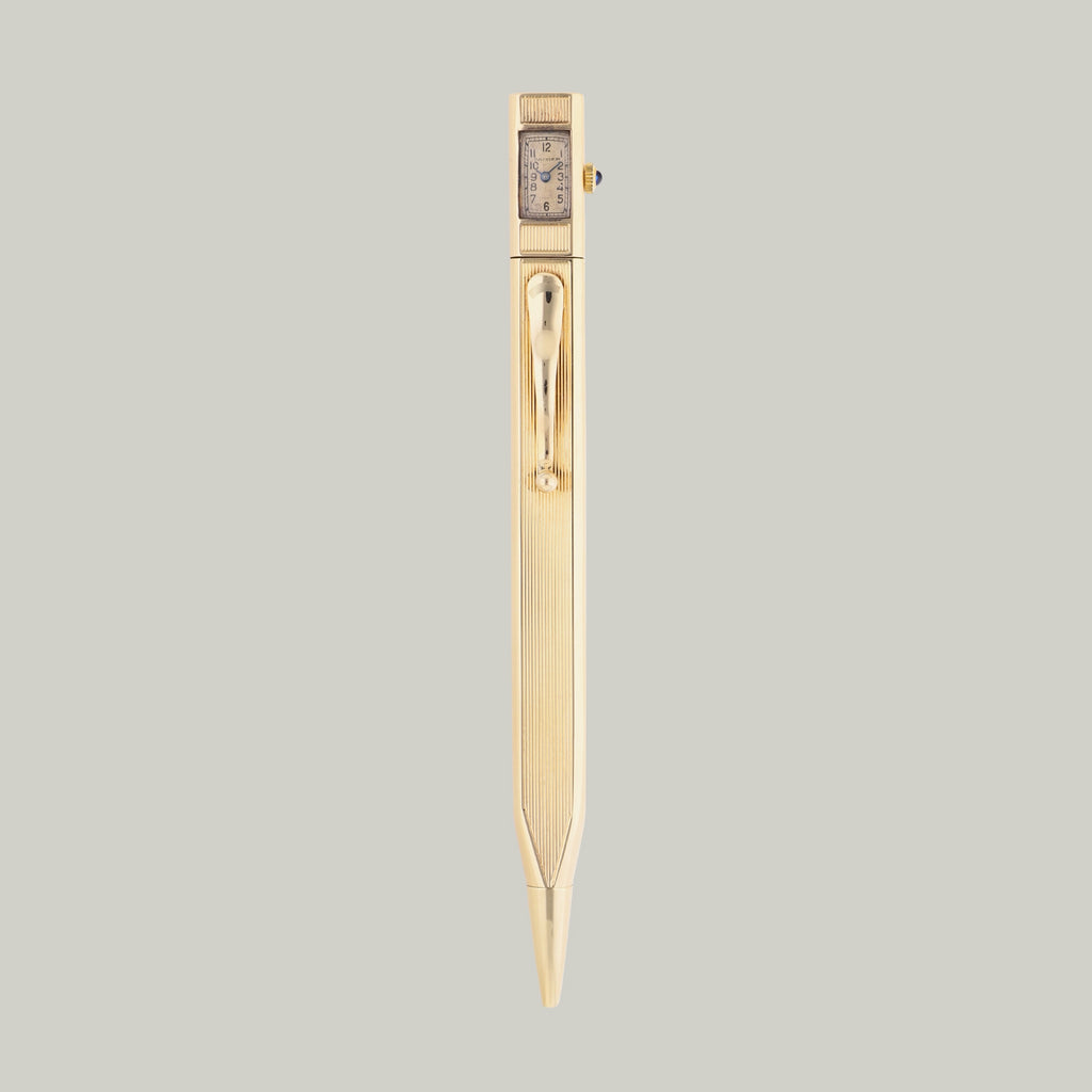 Cartier Retractable Pencil Watch 14K yellow gold vintage