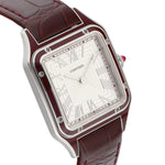 Cartier Santos Ref. WGSA0053 platinum burgundy lacquer limited edition