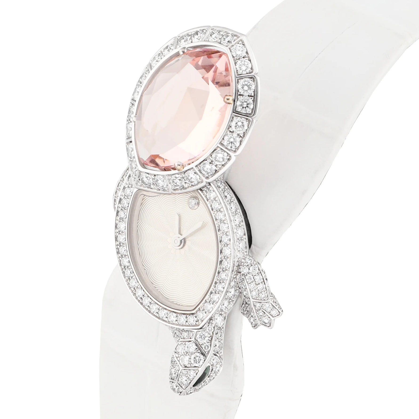 Cartier Secret “Tortue” Ref. HPI00519 Morganite white gold diamonds