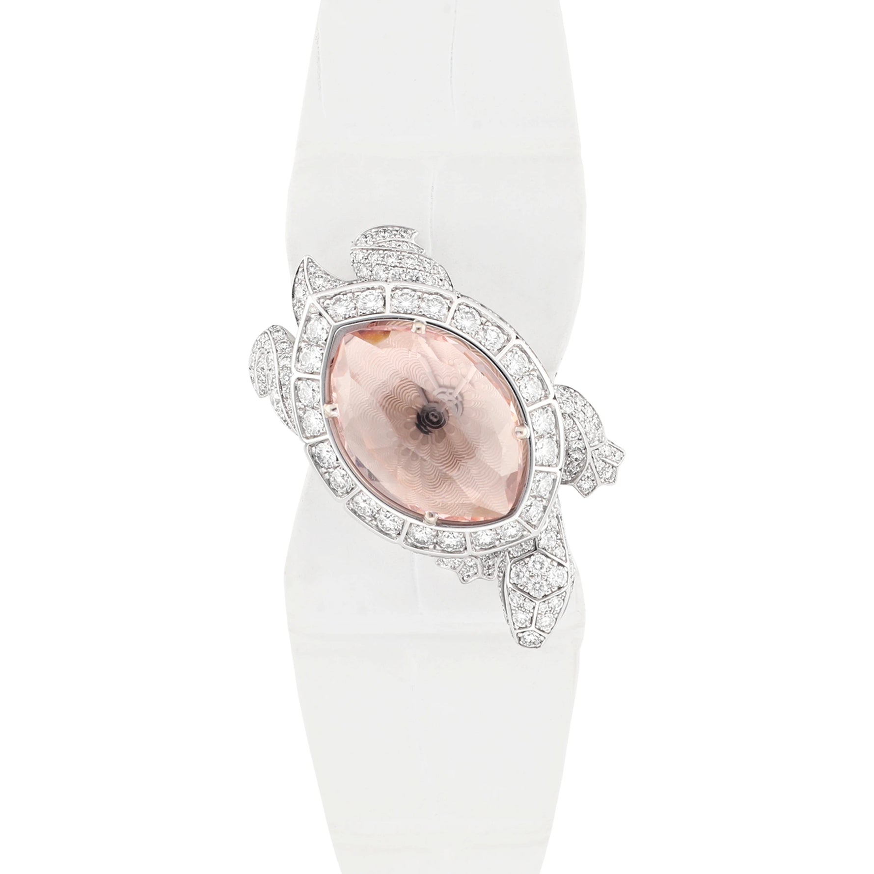 Cartier Secret “Tortue” Ref. HPI00519 Morganite white gold diamonds