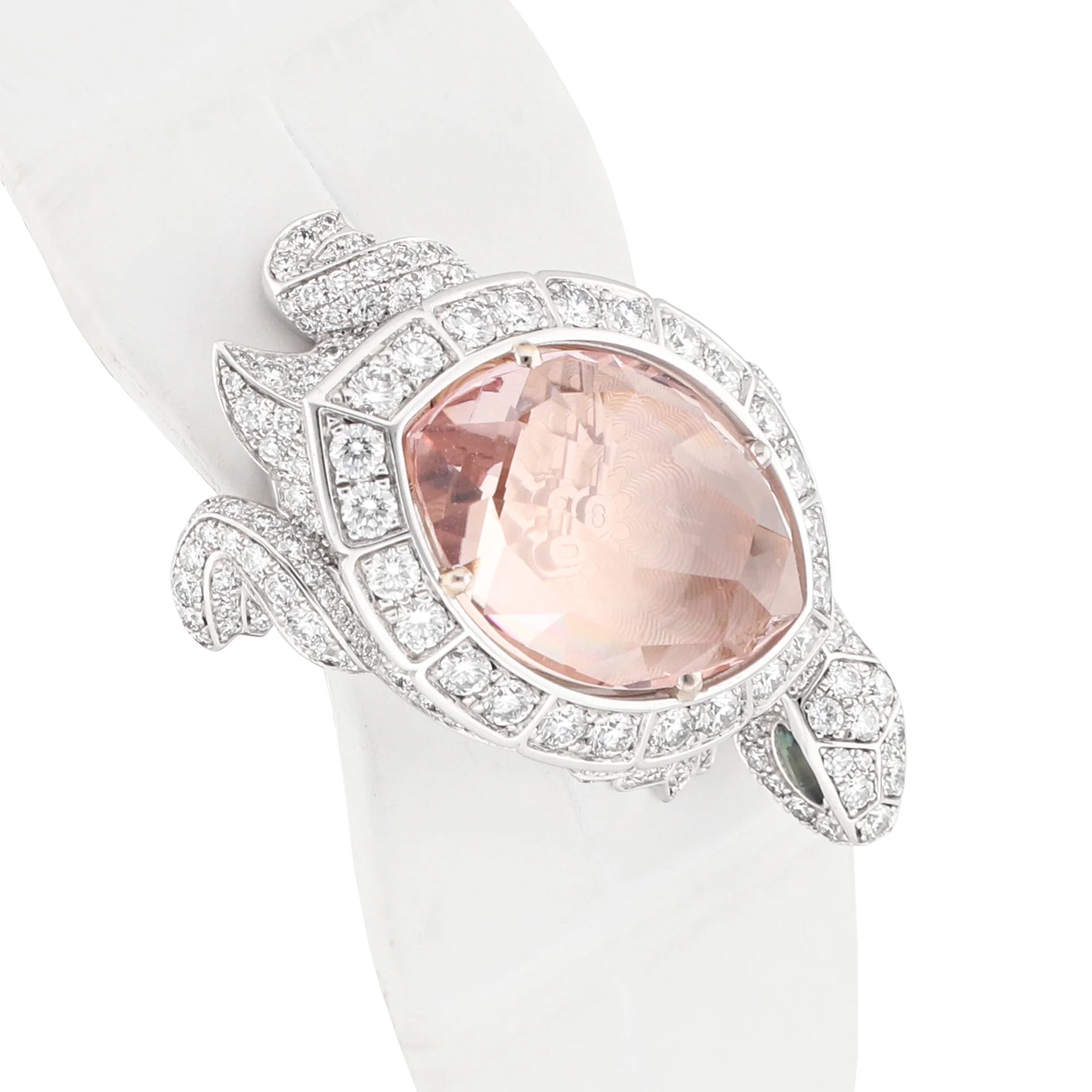 Cartier Secret “Tortue” Ref. HPI00519 Morganite white gold diamonds