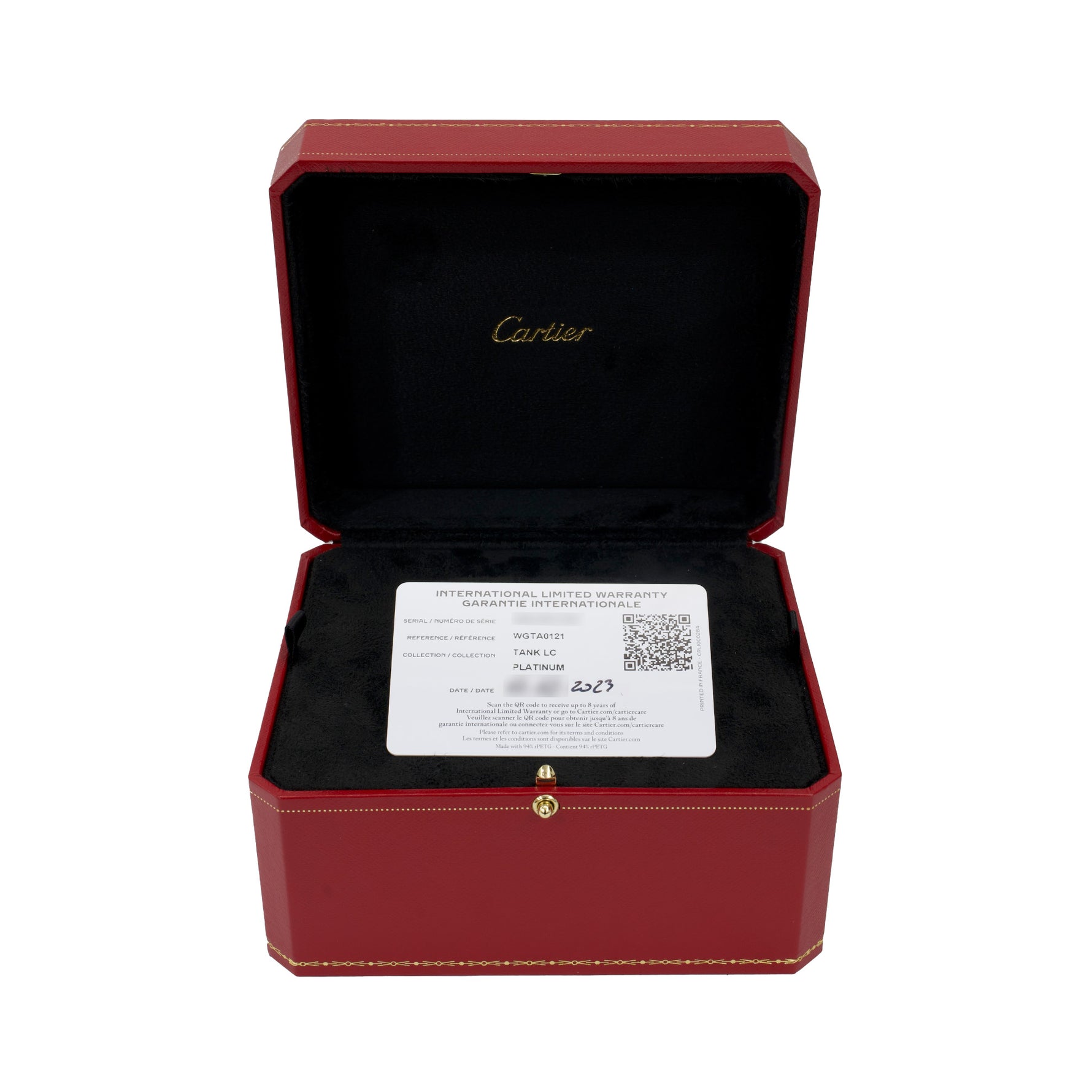 Cartier Tank Europe Limited Ref. WGTA0121 blue dial