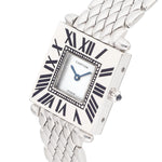Cartier Tank Obus 18k white gold mother of pearl dial