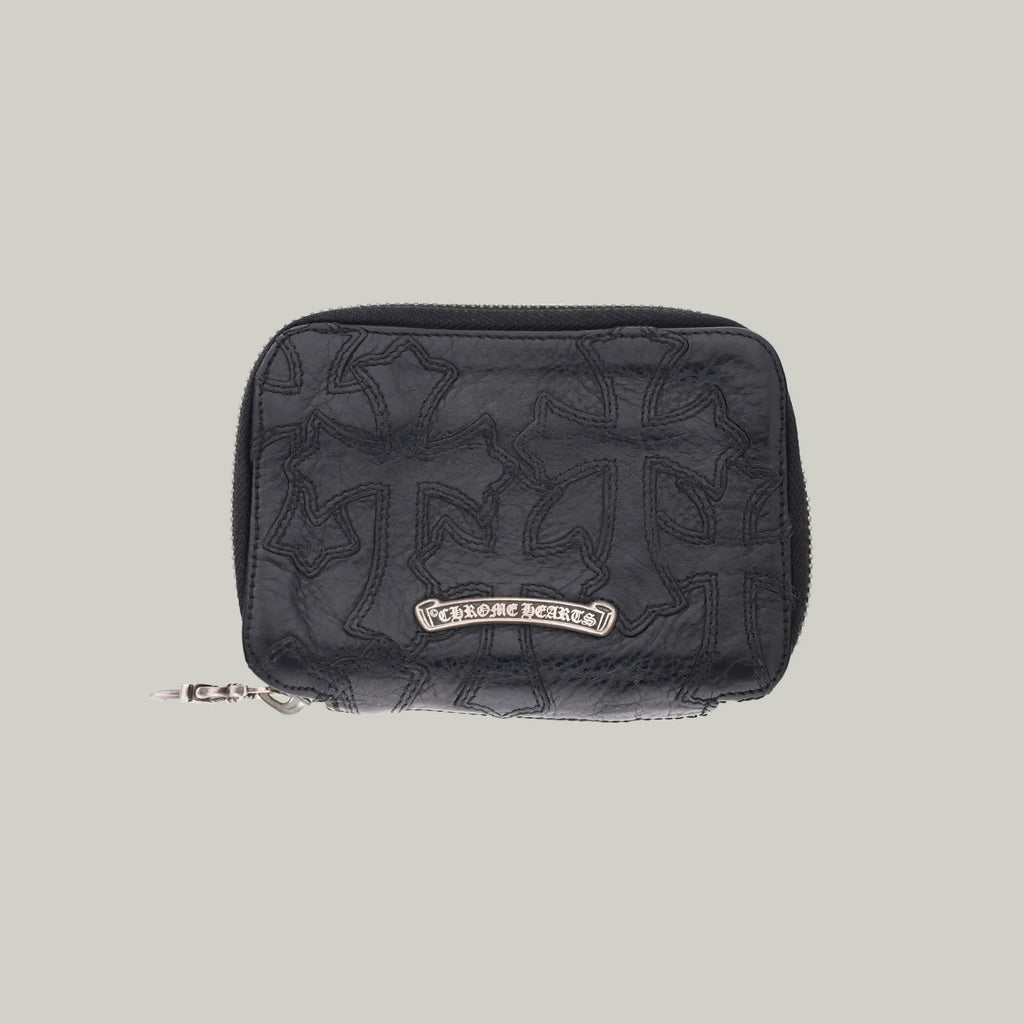 Chrome Hearts Cemetery Cross Patch Zip Wallet