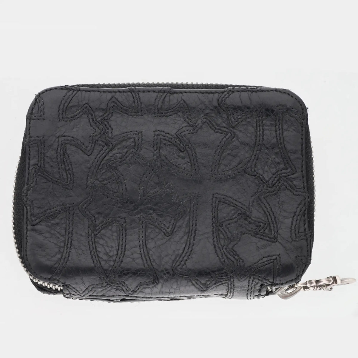 Chrome Hearts Cemetery Cross Patch Zip Wallet