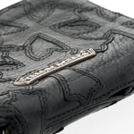 Chrome Hearts Cemetery Cross Patch Zip Wallet