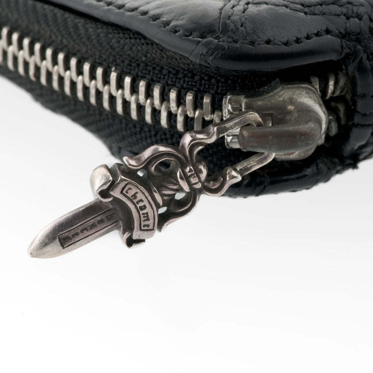 Chrome Hearts Cemetery Cross Patch Zip Wallet