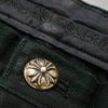 Chrome Hearts Green & Leopard Cross Patch Jeans
